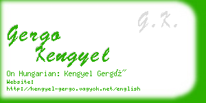 gergo kengyel business card